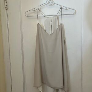 Express Tan Sleeveless V-Neck Slip Top